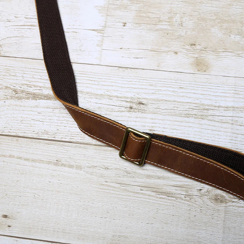 Retro Cowhide Men's Crossbody Bag | Handmade Leather Messenger