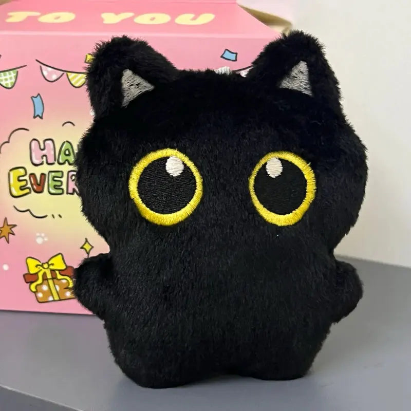 Cute Black Cat Plush Toy | Adorable Keychain & Backpack Decoration
