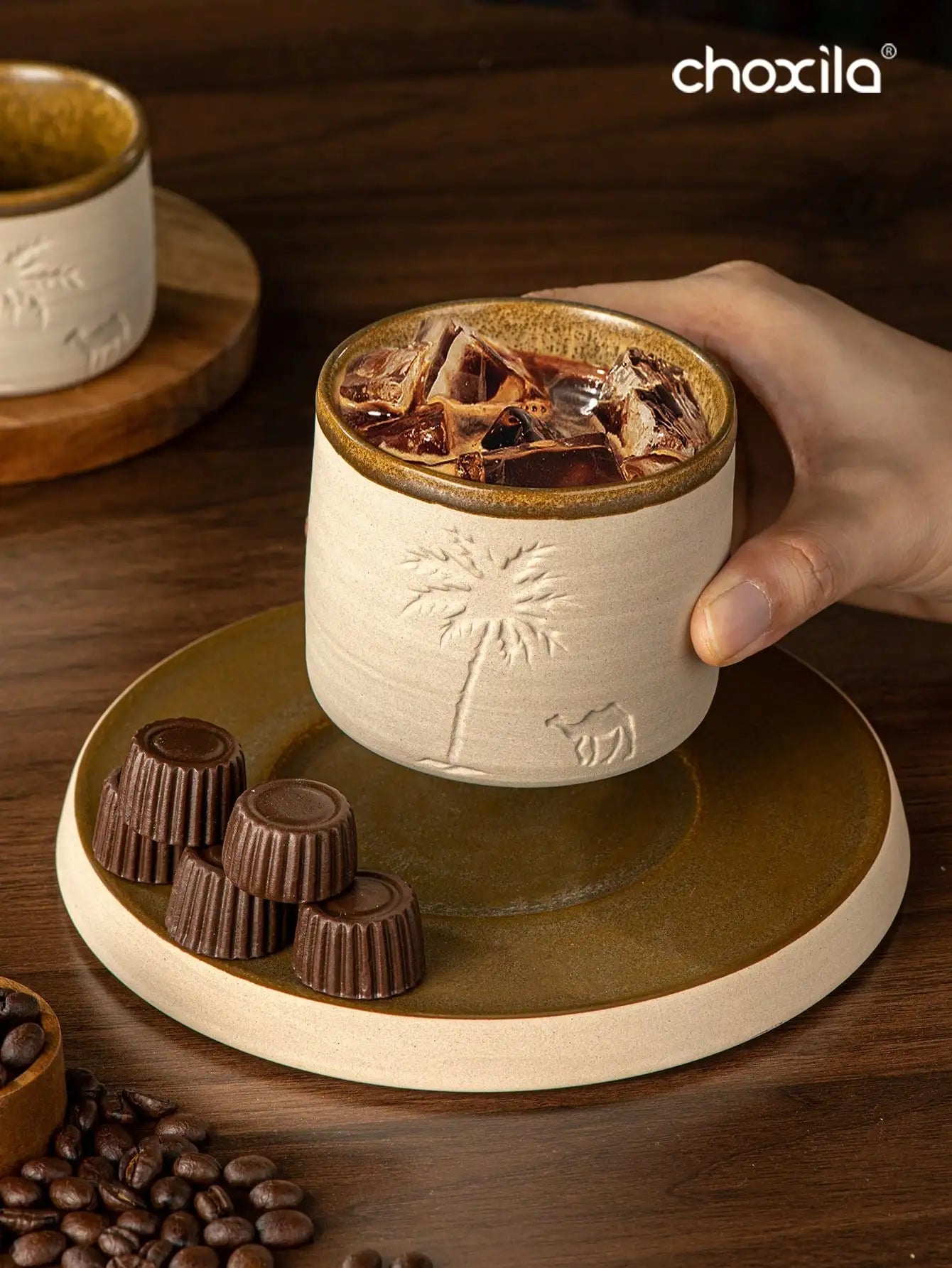 Desert Camel & Palm Tree Ceramic Coffee Mug | Unique Home Decor