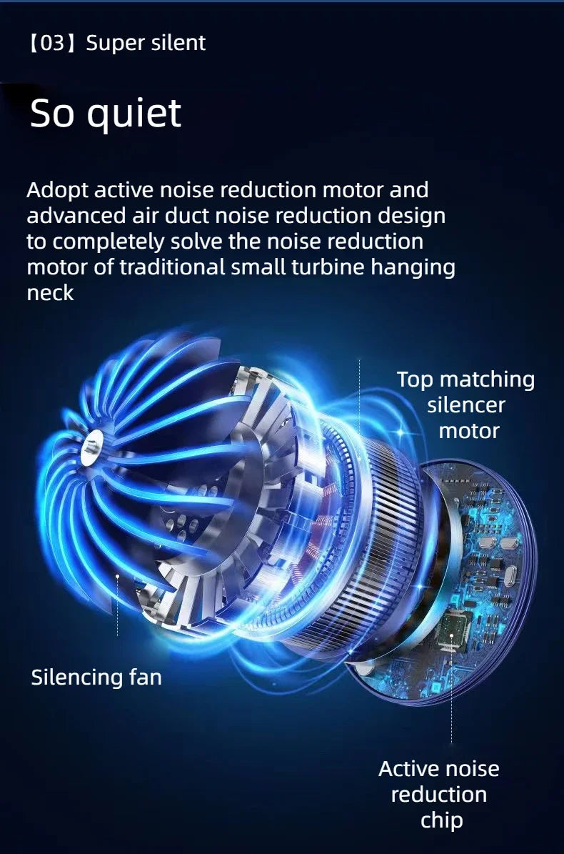 Portable Hands-Free Neck Fan with LED Cooling Plates | USB Rechargeable