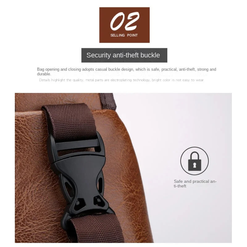 Men's Chest Bag with Headphone Hole | Versatile USB Shoulder Pack