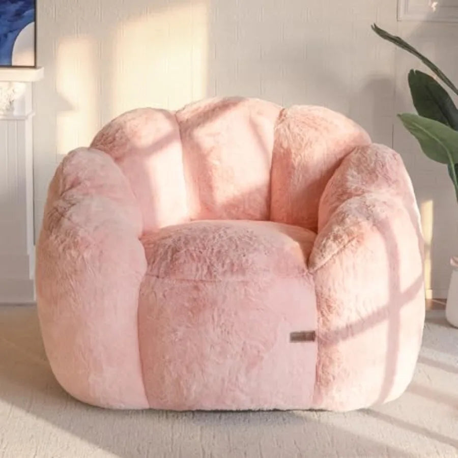 Sillón puff floral extrasuave | Asiento acogedor para descansar