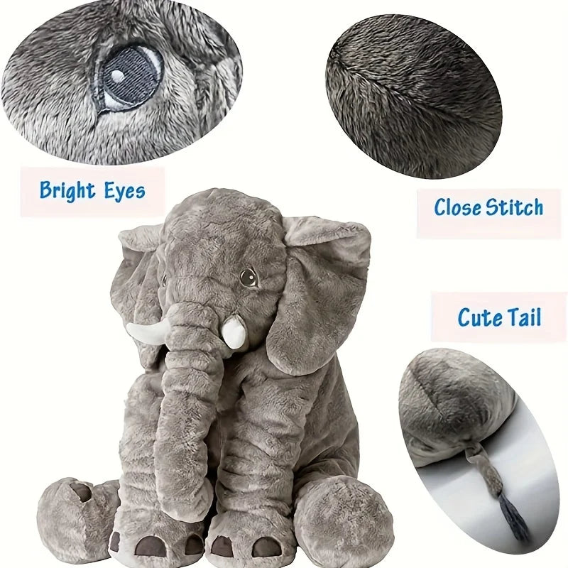 40cm Soft Elephant Plush Toy | Adorable Baby Pillow Decoration