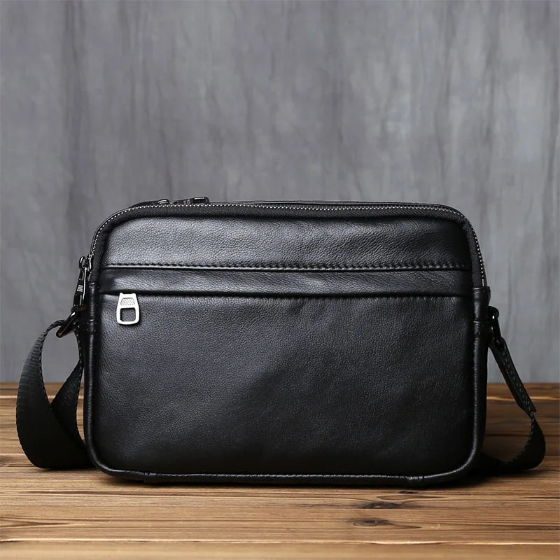 Casual Leather Shoulder Bag for Men | Stylish Large Capacity Messenger
