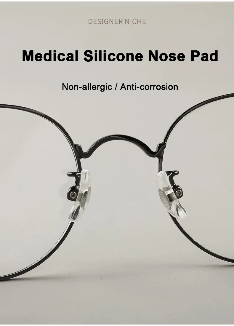 Japanese Style Titanium Frame Glasses for Small Faces | Trendy Eyewear