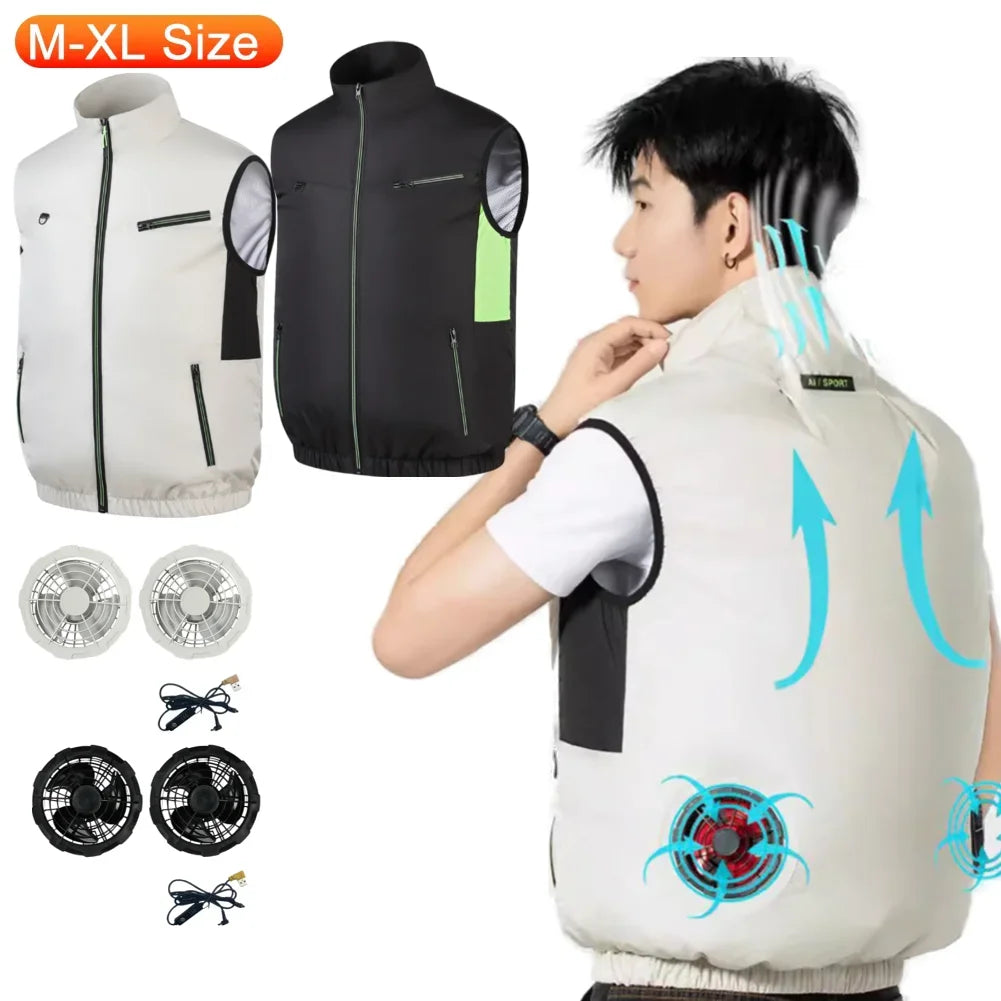 Cooling Fan Vest for Summer | Breathable Heat Resistant Jacket