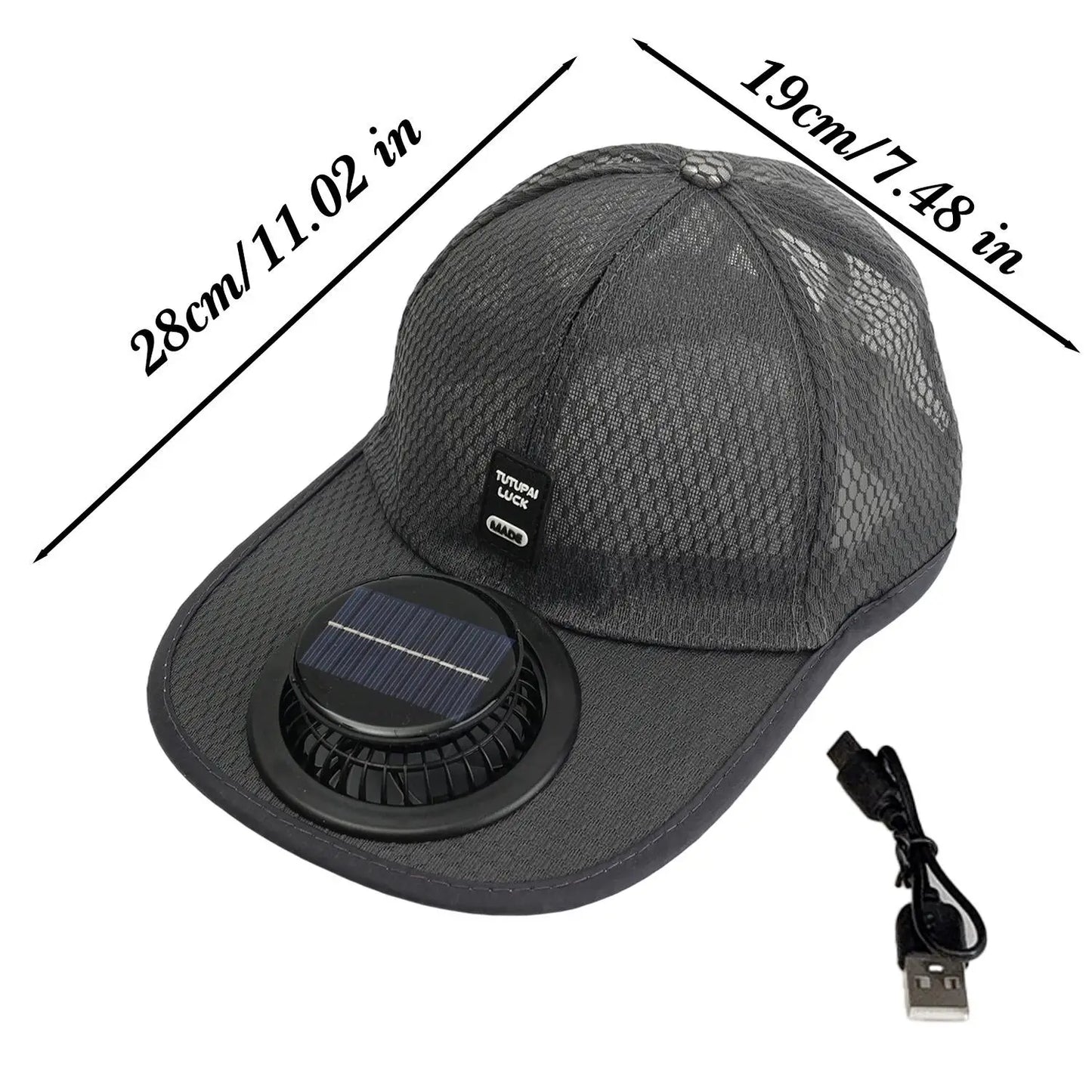 Breathable Mesh Cap with USB Fan | Summer Outdoor Sun Protection