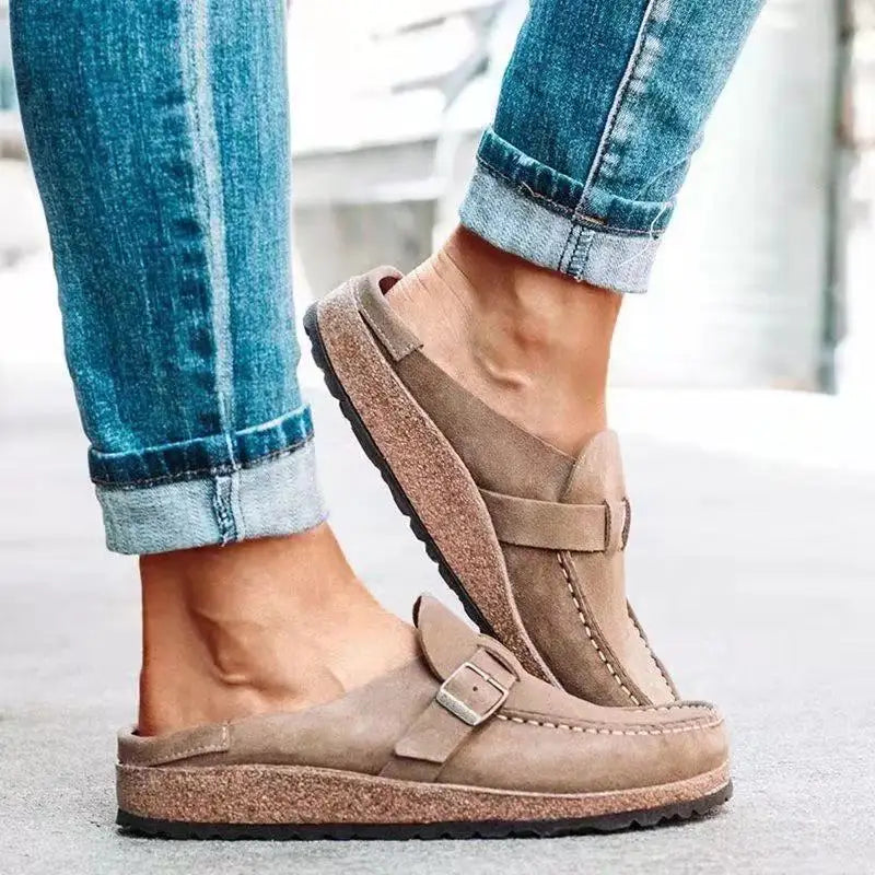 Women's Casual Slip-On Mules | Comfortable Retro Flats
