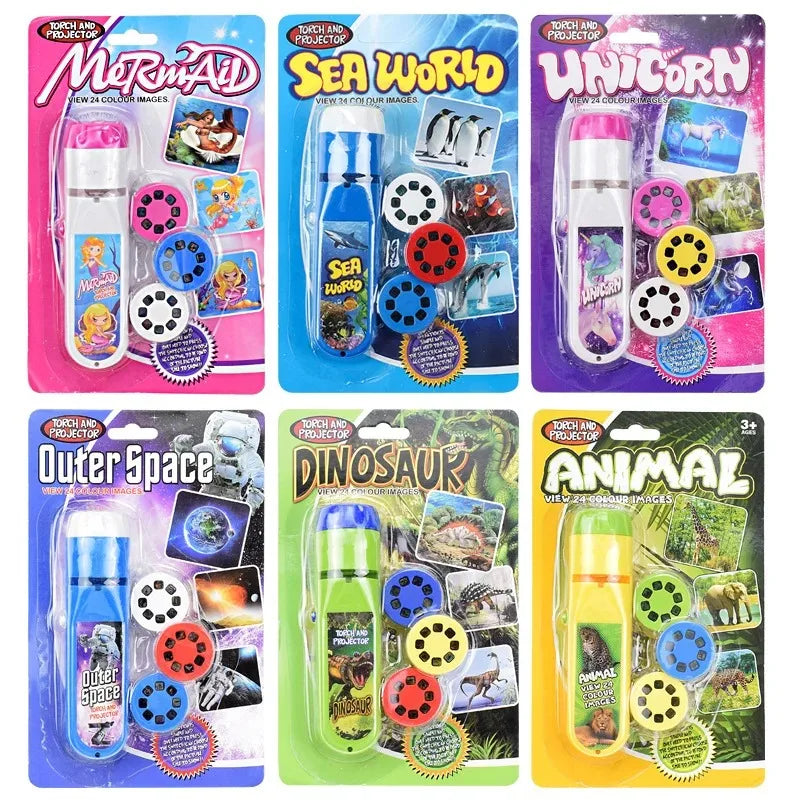 Children's Fun Projector Light Flashlight | Educational Bedtime Toy