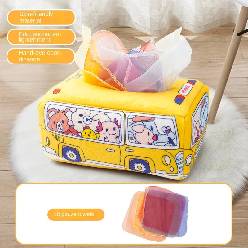 Baby Montessori Magic Tissue Box | Sensory Learning Toy