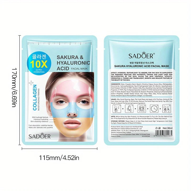 Hydrating Rainbow Collagen Face Masks | Anti-Aging and Moisturizing