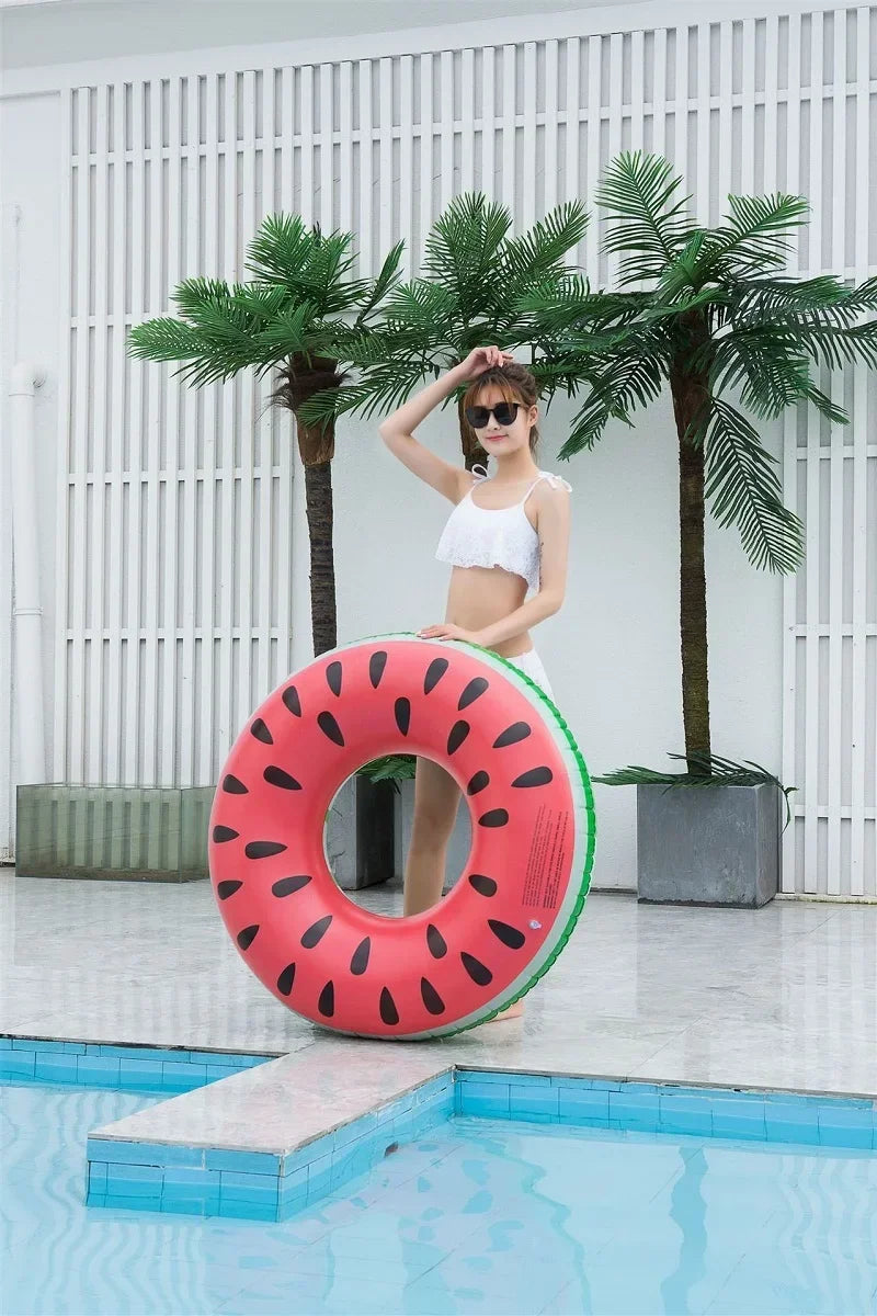 Watermelon Pool Floats | Fun Inflatable Swimming Ring for All Ages