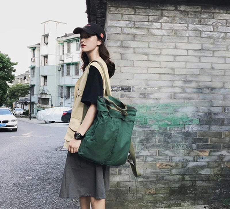 Large Capacity Retro Canvas Backpack for Women | Stylish School Bag