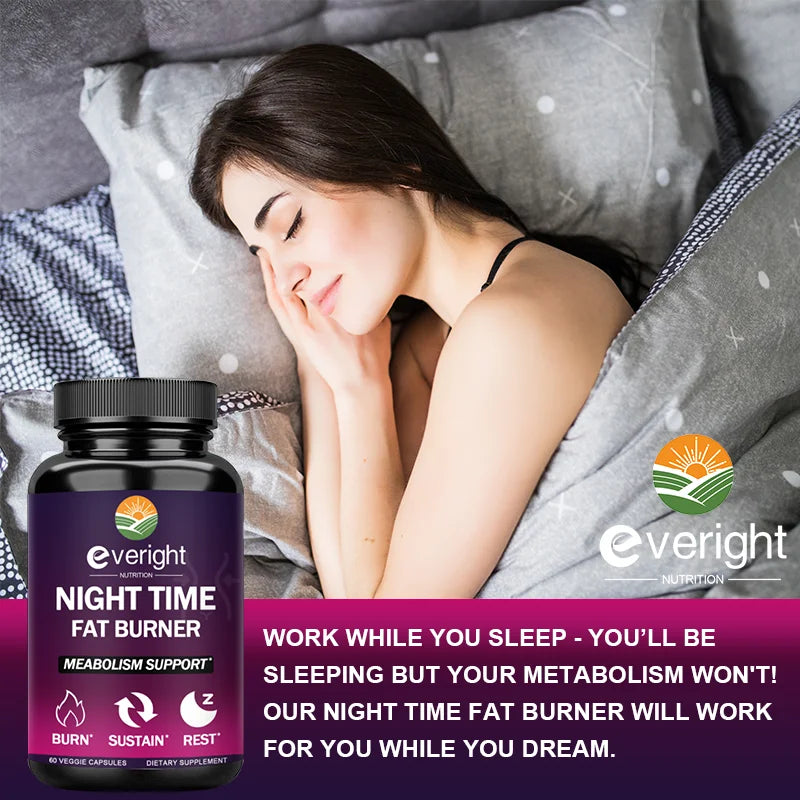 Nighttime Fat Burner for Weight Loss | Boosts Metabolism & Sleep