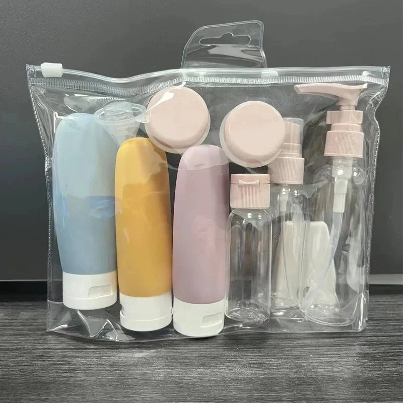 11-Pcs Travel Toiletries Containers Set | Refillable Mini Bottles