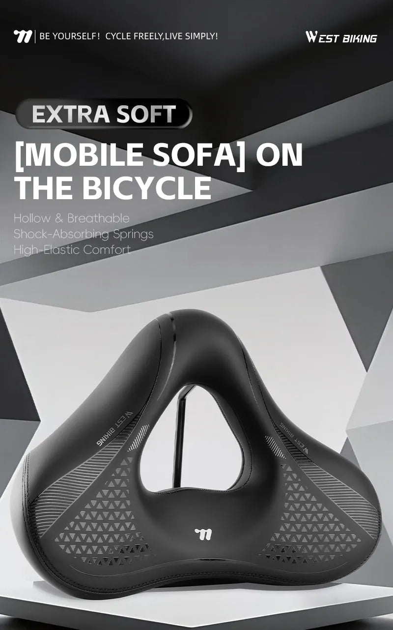 High-Elastic Shock-Absorbing Bicycle Saddle | Comfortable Bike Seat