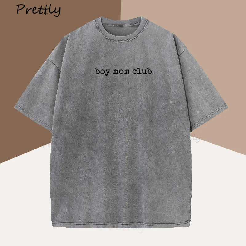 Cute Boy Mom Club T-Shirt | Comfortable Oversized Tee for Moms