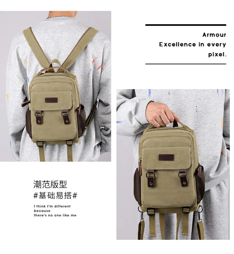 Multifunctional Canvas Chest Bag | Sleek Travel Companion