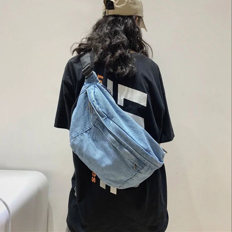 High Quality Denim Waist Bag | Stylish Crossbody Fanny Pack