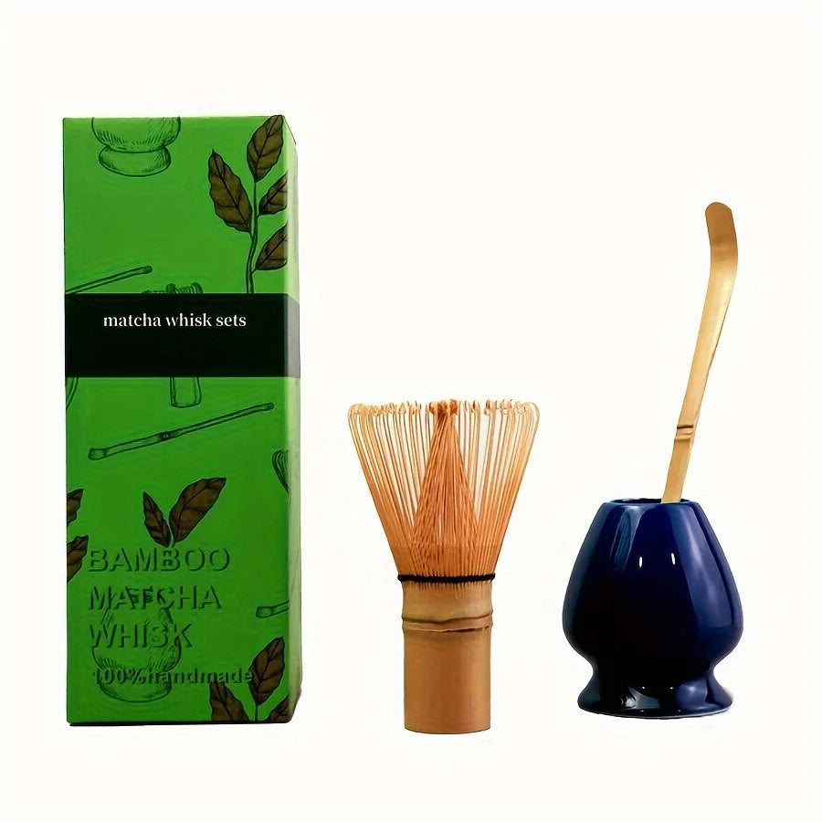 3-Piece Matcha Set | Bamboo Whisk and Ceramic Tea Tools