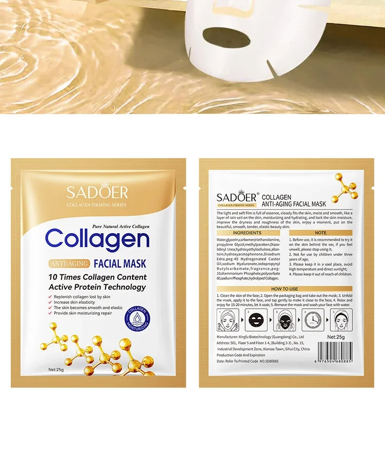 Anti-Aging Collagen Facial Mask | Fade Fine Lines & Firm Skin