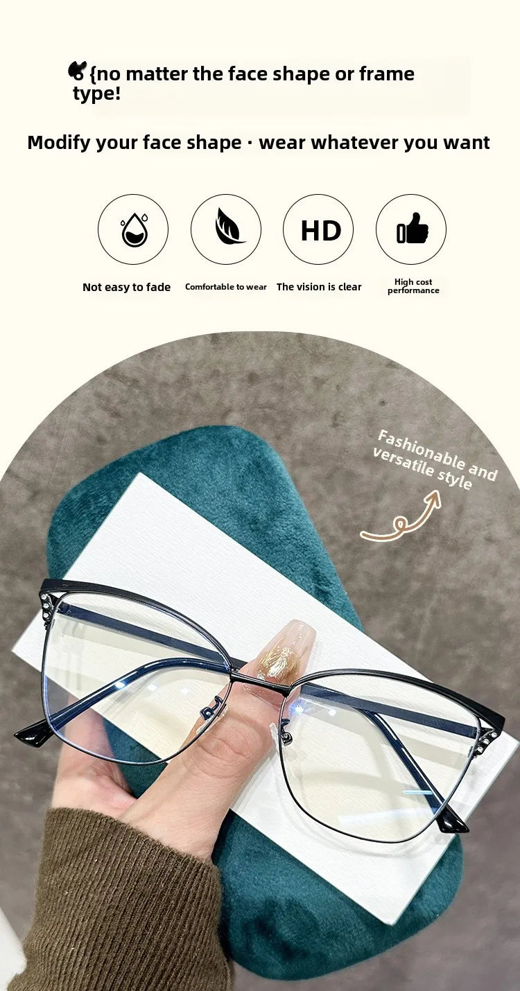 Fashionable Cat Eye Blue Light Blocking Reading Glasses for Women