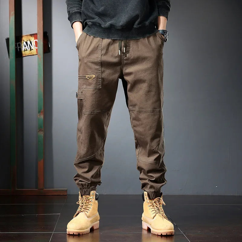 Plus Size Cotton Joggers for Men | Comfortable Ankle-Length Pants