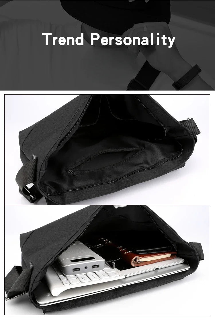 Bolso Bandolera de Lona para Hombre | Elegante Bolso de Mano para Negocios y Ocio