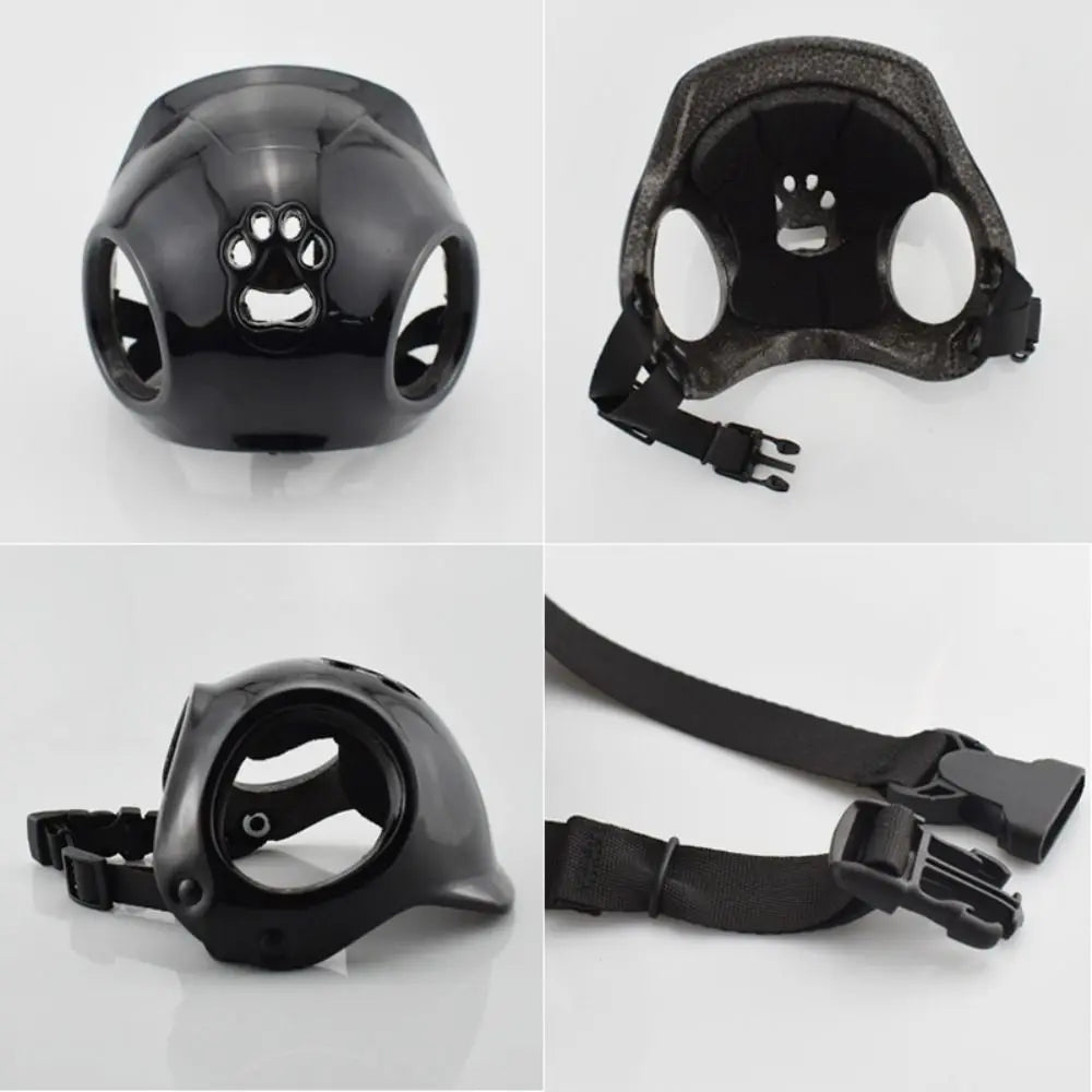 Adjustable Plastic Pet Dog Helmet | Safety Headgear for Pets