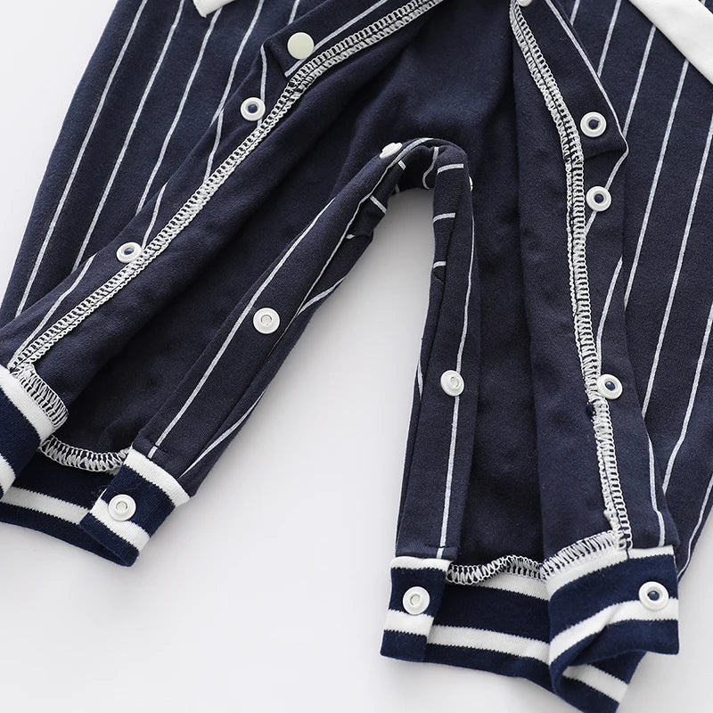 Baby Boy's Cotton Baseball Jumpsuit | Adorable Autumn Outfit