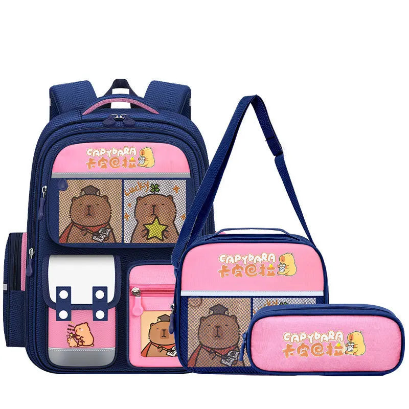 Cute Capybara School Bags for Kids | Fun Backpack Set