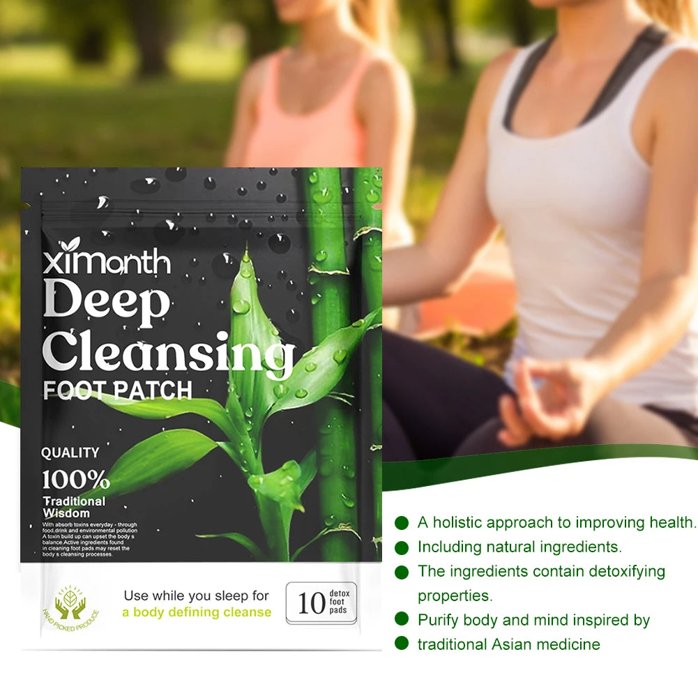 Natural Detox Foot Patches for Stress Relief & Deep Sleep