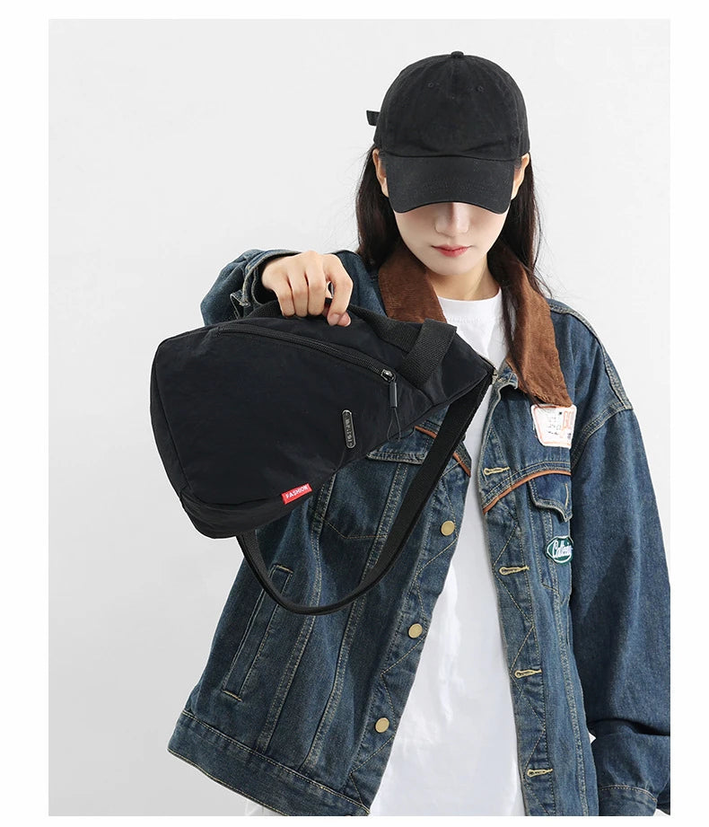 Versatile Nylon Zipper Waist Pack | Stylish Chest Bag for All