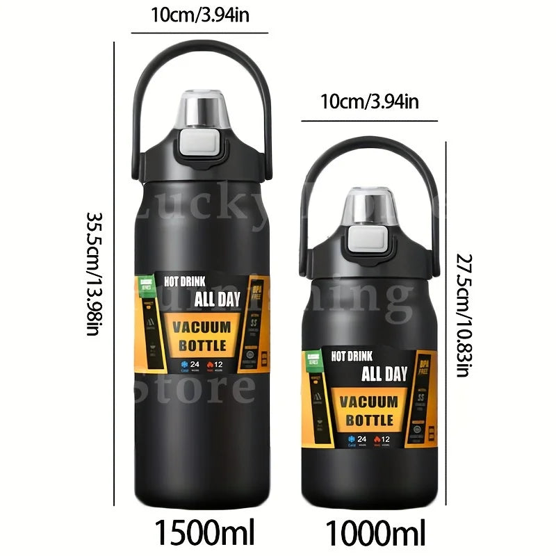 Large Capacity Insulated Stainless Steel Thermo Bottle | Portable Mug