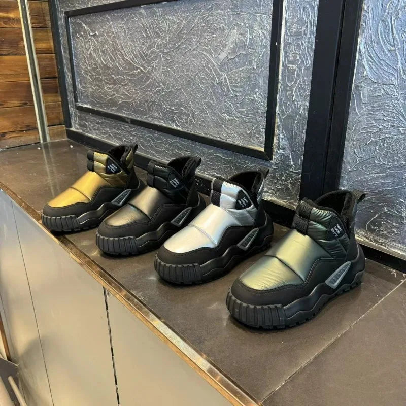 Men's Warm Plush Snow Boots | Thick Fleece Lined Winter Footwear