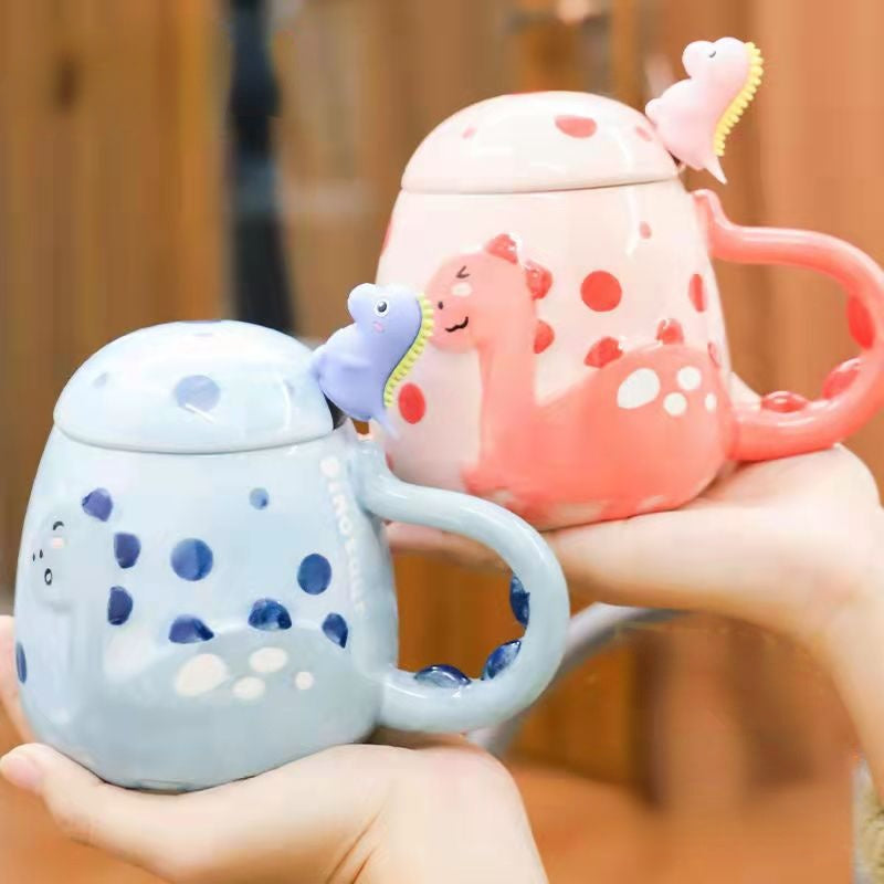 Dinosaur Ceramic Mug | Heat Revealing Coffee Cup for Kids