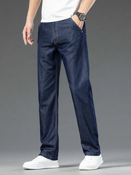 Men's Loose Straight Jeans | Versatile Casual Denim Trousers