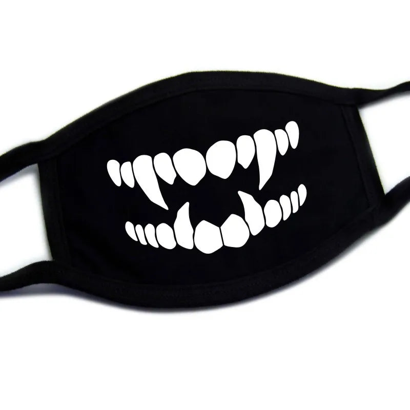 Funny Expression Anime Party Mouth Face Mask | Unisex Kawaii Mask