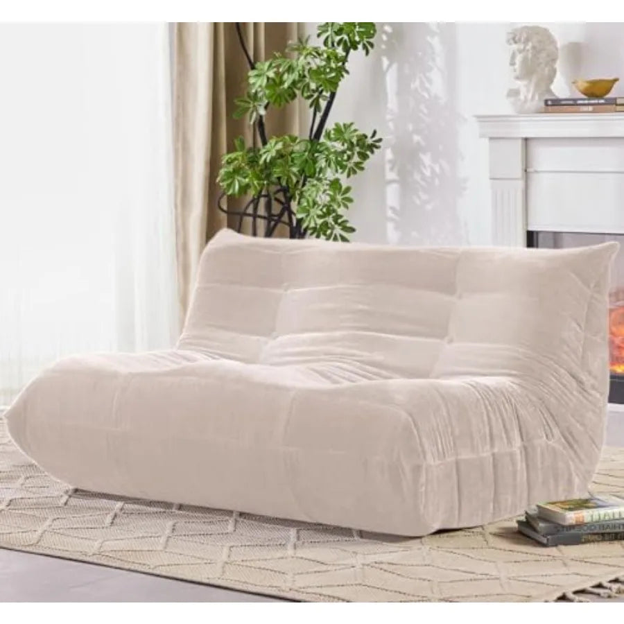 Large Bean Bag Chair Loveseat | Comfortable Memory Foam Sofa