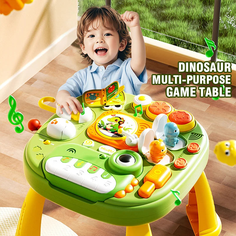 Multi-Functional Educational Dinosaur Music Learning Table Toy