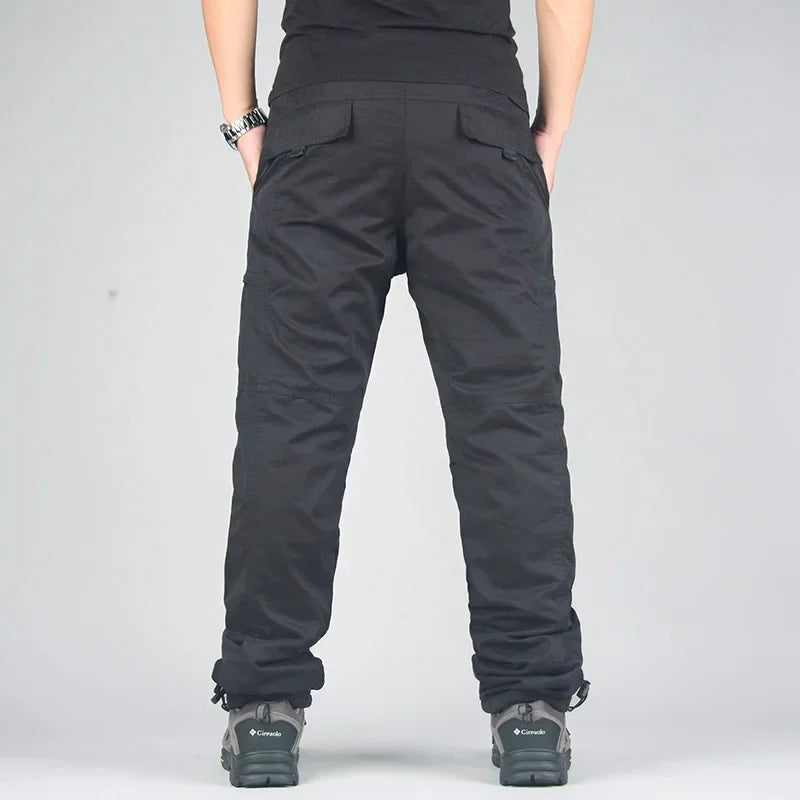 Men's Winter Fleece Cargo Pants | Warm & Casual Outdoor Trousers