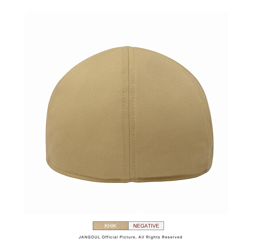 JANGOUL Men's Classic Cotton Ivy Gatsby Cabbie Newsboy Hat Vintage Summer Thin Flat Scally Cap for Golf Outdoor Activities