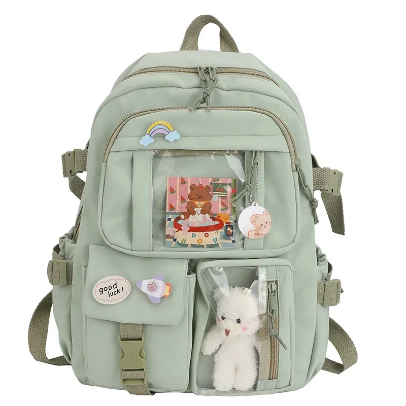 Cute Girls' Korean Style Backpack | Large Capacity Casual Bag