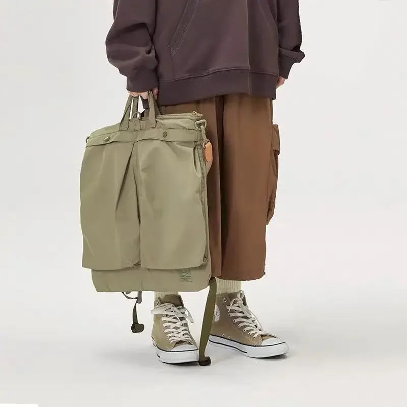 3-in-1 Retro Backpack and Crossbody Bag for Versatile Use