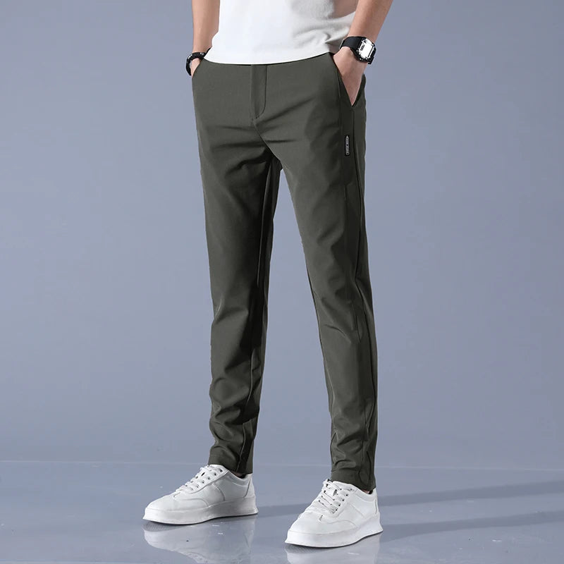 Men's Lightweight Ice Silk Golf Casual Trousers | Spring & Summer Style