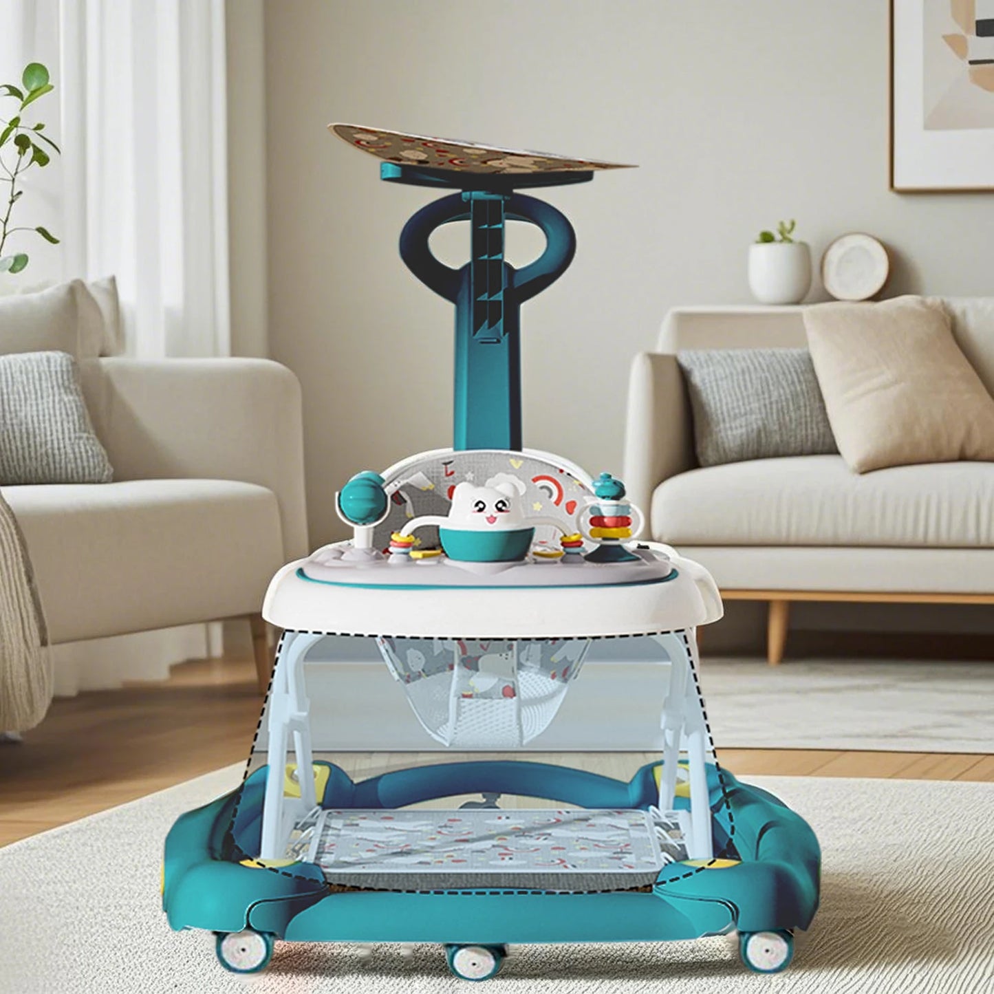 Multi-Functional Baby Walker with Awning | Safe & Fun Mobility