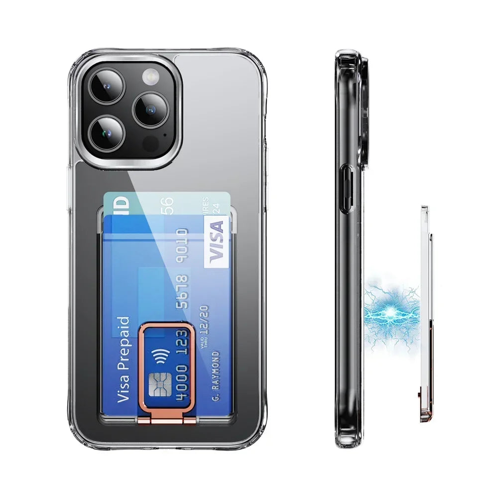 Magnetic Phone Card Holder & Stand | Dual Functionality for iPhone