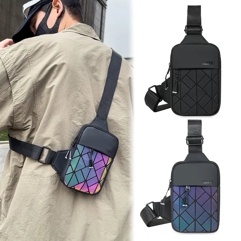 Stylish Crossbody Small Bag | Fashionable Rhombus Grid Design