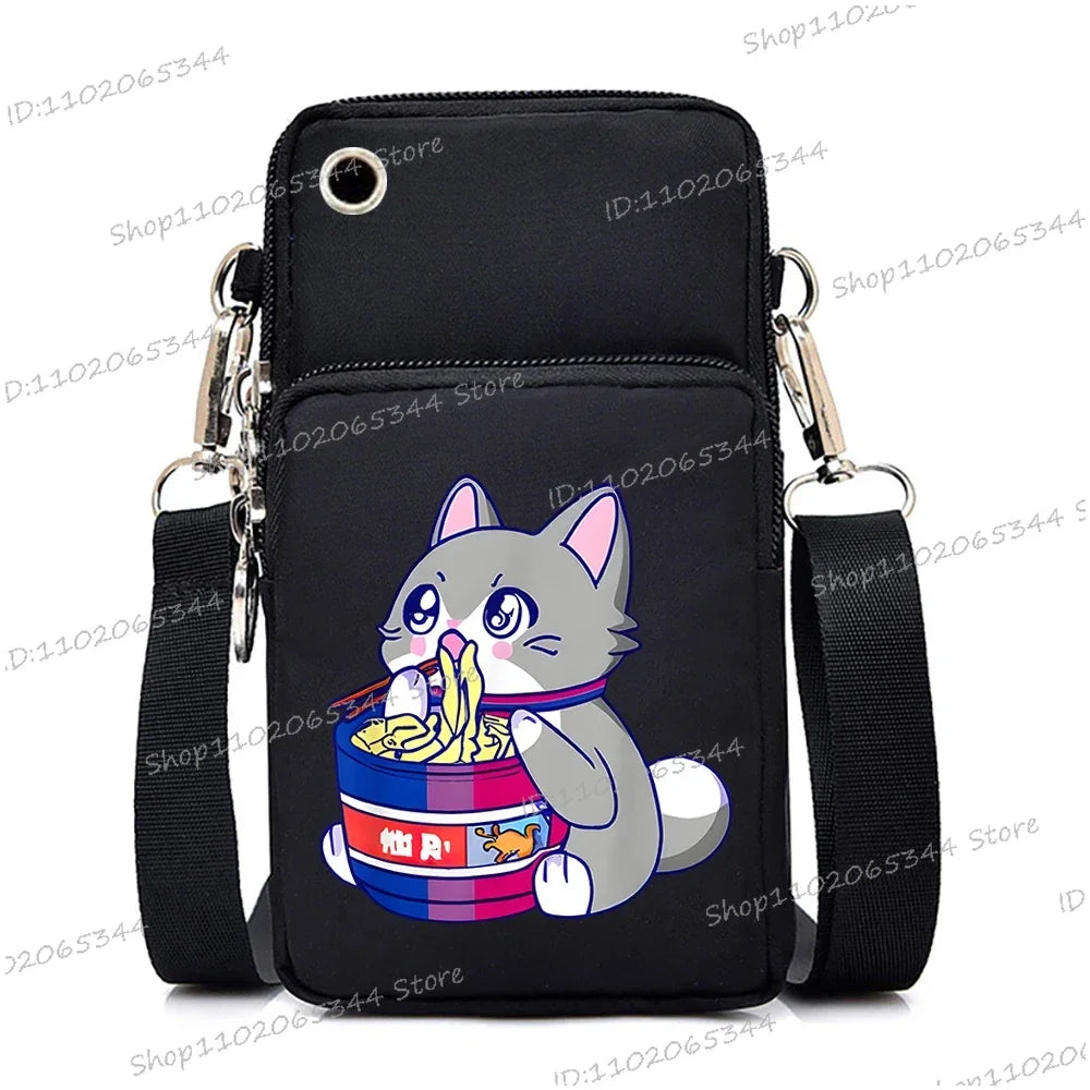 Cartoon Cat Crossbody Bag | Cute Women's Anime Shoulder Purse