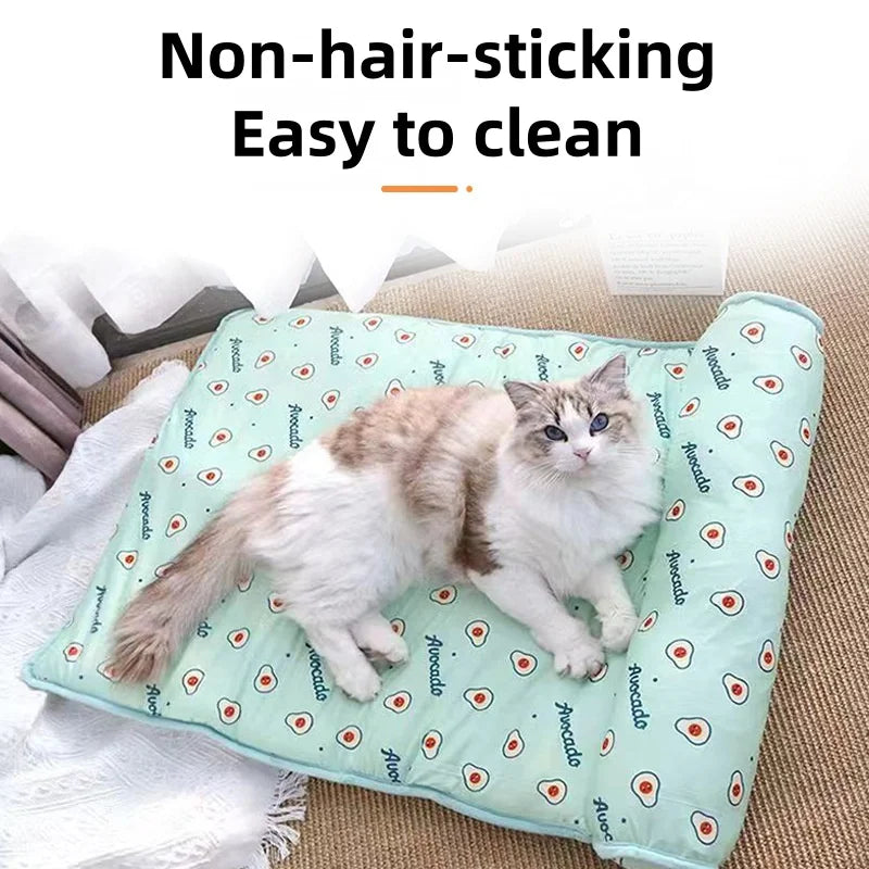 Summer Pet Cooling Mat | Breathable & Washable Ice Pad for Pets